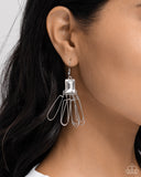 Paparazzi Factory Flair - White Earrings