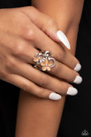 Paparazzi Fairy Circle - Orange Butterfly Ring