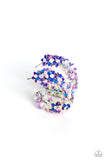 Paparazzi Fairy Fantasia - Purple Floral Hoops Earrings