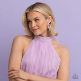 Paparazzi Fairy Fantasia - Purple Floral Hoops Earrings