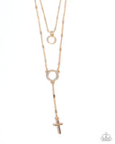 Paparazzi Faithfully Fierce- Gold Necklace