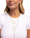 Paparazzi Faithfully Fierce- Gold Necklace