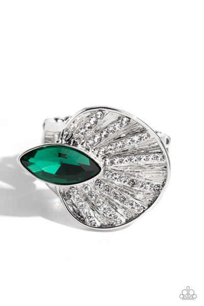 Paparazzi Fan Dance Dazzle - Green Ring