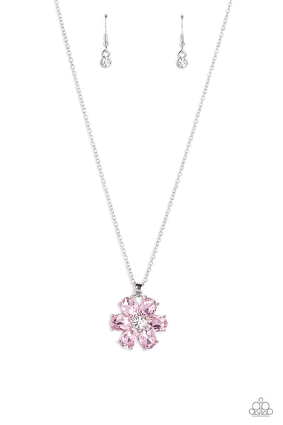 Paparazzi Fancy Flower Girl - Pink Petals Necklace