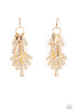 Paparazzi Fan of Glam - Gold Earrings