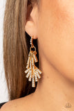 Paparazzi Fan of Glam - Gold Earrings