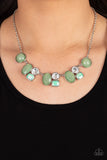 Paparazzi Fantasy World - Green Emeral Cut Iridescent Necklace