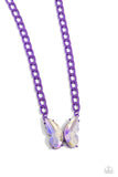 Paparazzi Fascinating Flyer - Purple Butterfly Necklace