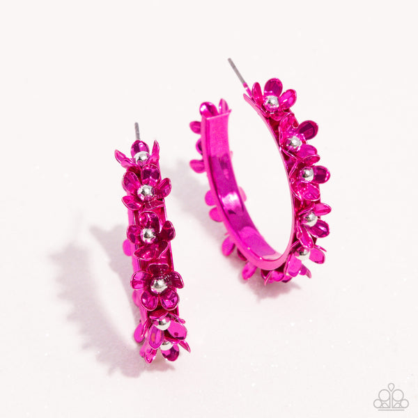 Paparazzi Fashionable Flower Crown - Pink Hoops