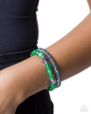 Paparazzi Fashionable Freedom- Green Bracelet
