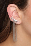 Paparazzi Fault Line Fringe - White Ear Crawler