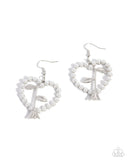 Paparazzi Feminine Fame- White Earrings