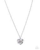 Paparazzi Fervent Flowers- Silver Necklace