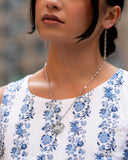 Paparazzi Fervent Flowers- Silver Necklace