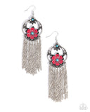 Paparzzi Festive Fringe- Pink Earrings