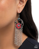Paparzzi Festive Fringe- Pink Earrings