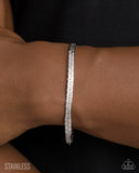 Paparazzi Fighting Fact- Silver Bracelet