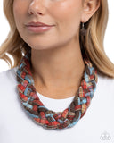 Paparazzi Fine Flannel- Brown Necklace