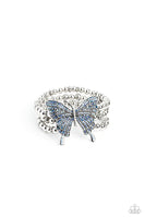 Paparazzi First WINGS First - Blue Butterfly Bracelet