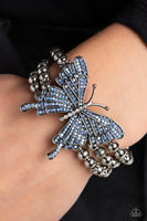 Paparazzi First WINGS First - Blue Butterfly Bracelet