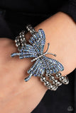 Paparazzi First WINGS First - Blue Butterfly Bracelet