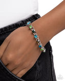Paparazzi Flashy Finesse- Green Bracelet