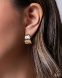 Paparazzi Flashy Finish- Gold Hoops Earrings