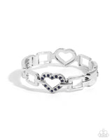 Paparazzi Flashy Fondness - Blue Heart Bracelet