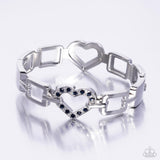 Paparazzi Flashy Fondness - Blue Heart Bracelet