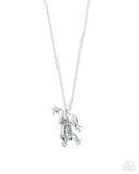 Paparazzi Flashy Tree Frog- Green Necklace