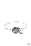 Paparazzi Fleur de Prairie - Pink Gossamer Rhinestone Bracelet
