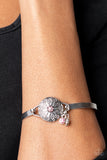 Paparazzi Fleur de Prairie - Pink Gossamer Rhinestone Bracelet