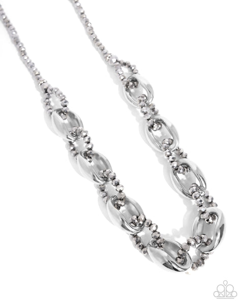 Paparazzi Flickering Fact - Silver Necklace