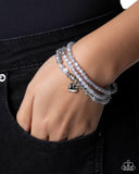 Paparazzi Flirtatious Facets- Silver Bracelet