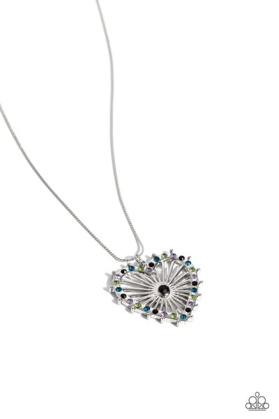 Paparazzi Flirting Ferris Wheel - Black Heart Necklace