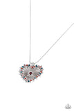 Paparazzi Flirting Ferris Wheel - Red Heart Necklace