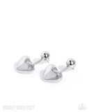 Paparazzi Flirty Finale- Silver Earrings