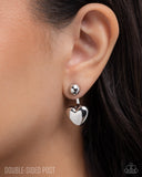 Paparazzi Flirty Finale- Silver Earrings