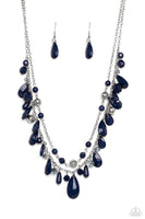 Paparazzi Flirty Flood - Blue Teardrop Necklace