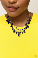 Paparazzi Flirty Flood - Blue Teardrop Necklace