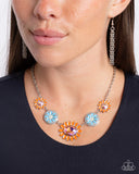 Paparazzi Floral Facade - Orange Necklace
