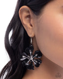 Paparazzi Floral Faction- Black Earrings