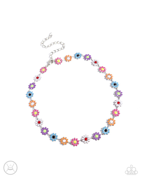 Paparazzi Floral Falsetto - Multi Chocker Necklace