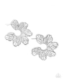 Paparazzi Floral Fame - Silver Flower Earrings