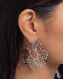 Paparazzi Floral Fame - Silver Flower Earrings