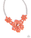 Paparazzi Floral Fandom- Orange Necklace