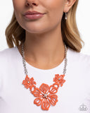 Paparazzi Floral Fandom- Orange Necklace