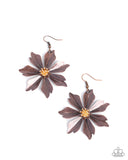 Paparazzi Floral Fascination- Copper Earrings