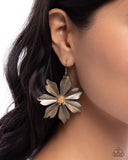 Paparazzi Floral Fascination- Brass Earrings
