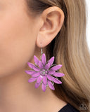 Paparazzi Floral Feeling- Purple Earrings